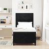 vidaXL Boxspringbett mit Matratze Schwarz 100 x 200 cm Stoff