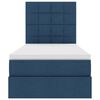 vidaXL Bett mit Stauraum und LED mit LED Blau 100 x 200 cm Polyester