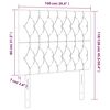 vidaXL LED Kopfteil Dunkelgr&uuml;n 100x7x118/128 cm Samt