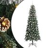vidaXL K&uuml;nstlicher Weihnachtsbaum Gr&uuml;n 240 cm PVC, Plastik und Stahl