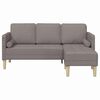 vidaXL Sofa Set mit Kissen Taupe 173 x 131 x 67 cm Polyester