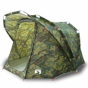 vidaXL Angelzelt 4 Personen Tarnmuster Wasserdicht