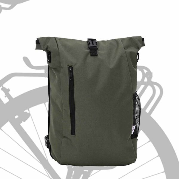 vidaXL Fahrradtasche Olivgrün 31 x 13 x 58 cm Polyester