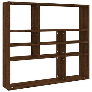 vidaXL Wandregal Braun Eichen-Optik 90x16x78 cm Holzwerkstoff