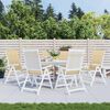 vidaXL Hochlehner-Auflagen 6 Stk. Melange Beige 120x50x4 cm Stoff
