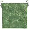 vidaXL Sitzkissen 2 Stk. Blattmuster 50x50x4 cm Stoff
