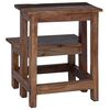 vidaXL Hocker Natur 37 x 37 x 46 cm Mahagoni Holz