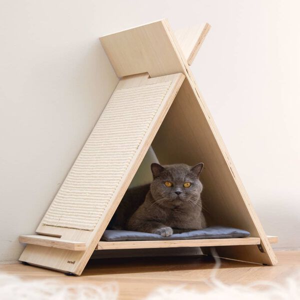 Beeztees Katzen-Kratzm&ouml;bel Rinty 55x35x60 cm Holz