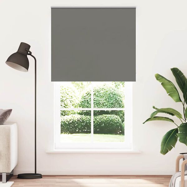 vidaXL Verdunkelungsrollo Grau 130x230cm Stoffbreite 126,6cm Polyester