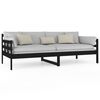 vidaXL Tagesbett Schwarz Massivholz Kiefer 90x200 cm