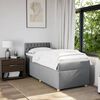 vidaXL Boxspringbett mit Matratze Hellgrau 80x200 cm Stoff