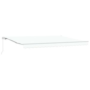 vidaXL Markise Wei&szlig; 450 x 300 x 165 cm Polyester und Metall
