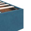 vidaXL Ottoman-Bett mit Matratzen Dunkelblau 160x200 cm Samt