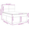 vidaXL Boxspringbett mit Matratze Creme 140x190 cm Stoff