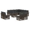 vidaXL Gartensofa-set 12 pcs Grau und Dunkelgrau Poly-Rattan