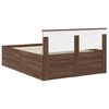 vidaXL Bettrahmen Braun Eichen-Optik 150 x 200 cm Holzwerkstoff