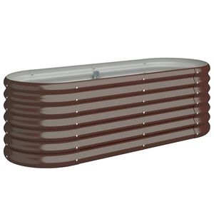 vidaXL Hochbeet Verzinkter Stahl 114x40x36 cm Braun