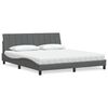 vidaXL Bett mit Matratze "Hanko" Dunkelgrau 180x200 cm Stoff
