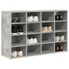 vidaXL Schuhschrank mit Regal Betongrau 103 x 30 x 67 cm Holzwerkstoff