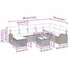 vidaXL Garten-Sofa-Set mit Kissen 9 pcs Hellgrau Poly Rattan