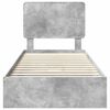 vidaXL Aufbewahrungsbett Beton Grau 100 x 200 cm Holzwerkstoff