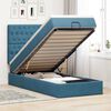 vidaXL Ottoman-Bett mit Matratzen Dunkelblau 100x200 cm Samt