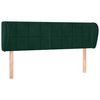 vidaXL Kopfteil mit Ohren Dunkelgr&uuml;n 147x23x78/88 cm Samt