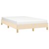 vidaXL Bettgestell ohne Matratze Creme 120x190 cm Stoff