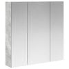 vidaXL Badezimmerspiegelschrank Betongrau 70 x 14,5 x 70 cm
