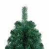 vidaXL K&uuml;nstlicher Halb-Weihnachtsbaum Beleuchtung Kugeln Gr&uuml;n 120 cm