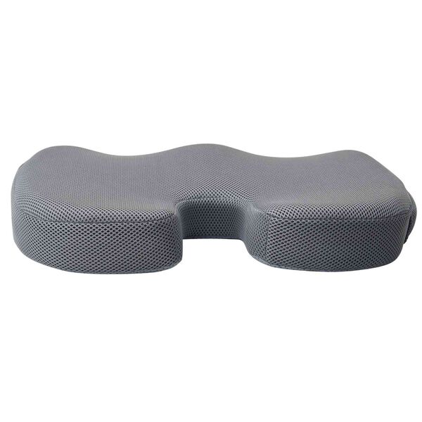 vidaXL Kopfkissen mit Kissen Grau 46 x 38 x 8 cm Netzgewebe