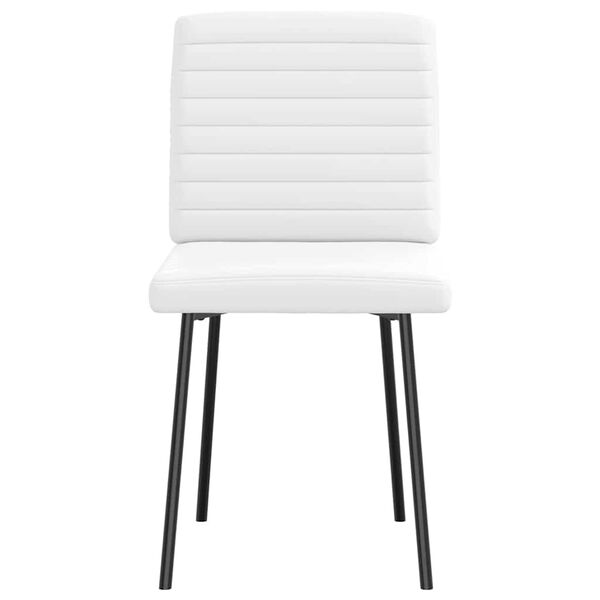 vidaXL Esszimmerst&uuml;hle 2 Stk. Wei&szlig; Kunstleder