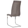 vidaXL Freischwinger 6 Stk. Taupe Stoff