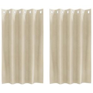 vidaXL Verdunkelungsvorh&auml;nge 2 stk. Creme 140 x 140 cm Samt