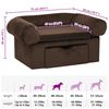 vidaXL Hundesofa mit Schublade Braun 75x50x38 cm Pl&uuml;sch