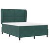 vidaXL Boxspringbett mit Matratze Dunkelgr&uuml;n 190 x 140 cm Samt