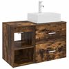 vidaXL Badezimmerm&ouml;bel-Set 2 pcs Ger&auml;ucherte Eiche Holzwerkstoff