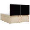 vidaXL Boxspringbett mit Matratze Creme 180x200 cm Stoff
