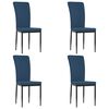 vidaXL Esszimmerst&uuml;hle 4 Stk. Blau Samt