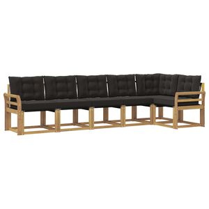 vidaXL Outdoor-Sofagarnitur 6 Stk. Wei&szlig; und Schwarz