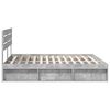 vidaXL Bettrahmen mit Kopfteil Beton 200 x 200 cm Massives Kiefernholz