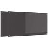 vidaXL K&uuml;chenr&uuml;ckwand 2 pcs Dunkelgrau 120 x 60 cm Geh&auml;rtetes Glas