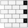 vidaXL U-Bahn-Fliese 50 pcs Wei&szlig; Schwarz 30 x 30 cm