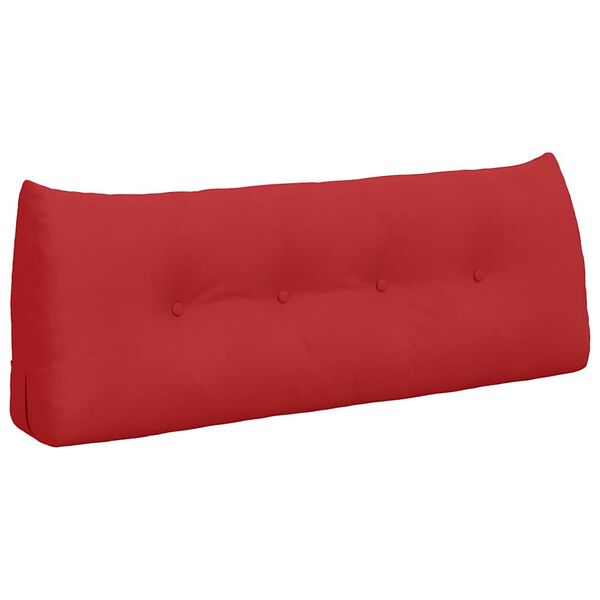 vidaXL R&uuml;cken Kissen Rot 120 x 24 x 50 cm Stoff