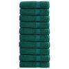 vidaXL Premium Badet&uuml;cher SOLUND 10 Stk. Gr&uuml;n 100x150 cm 600 g/m&sup2;
