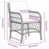 vidaXL Garten Essgruppe mit Kissen 3 pcs Beige Poly-Rattan