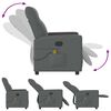 vidaXL Massage-Relaxsessel, Stoff, Dunkelgrau