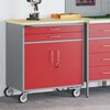 vidaXL Werkbank mit Schubladen 2 pcs Rot und Grau 75 x 45 x 85 cm