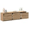 vidaXL TV Schrank mit LEDs Kunsthandwerk Eiche 140 x 34 x 40 cm