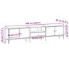 vidaXL TV-Schr&auml;nk Schwarz Eichen-Optik 200 x 25 x 44 cm Holzwerkstoff